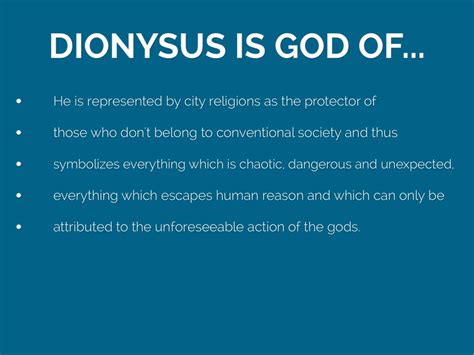 what is dionysus personality.